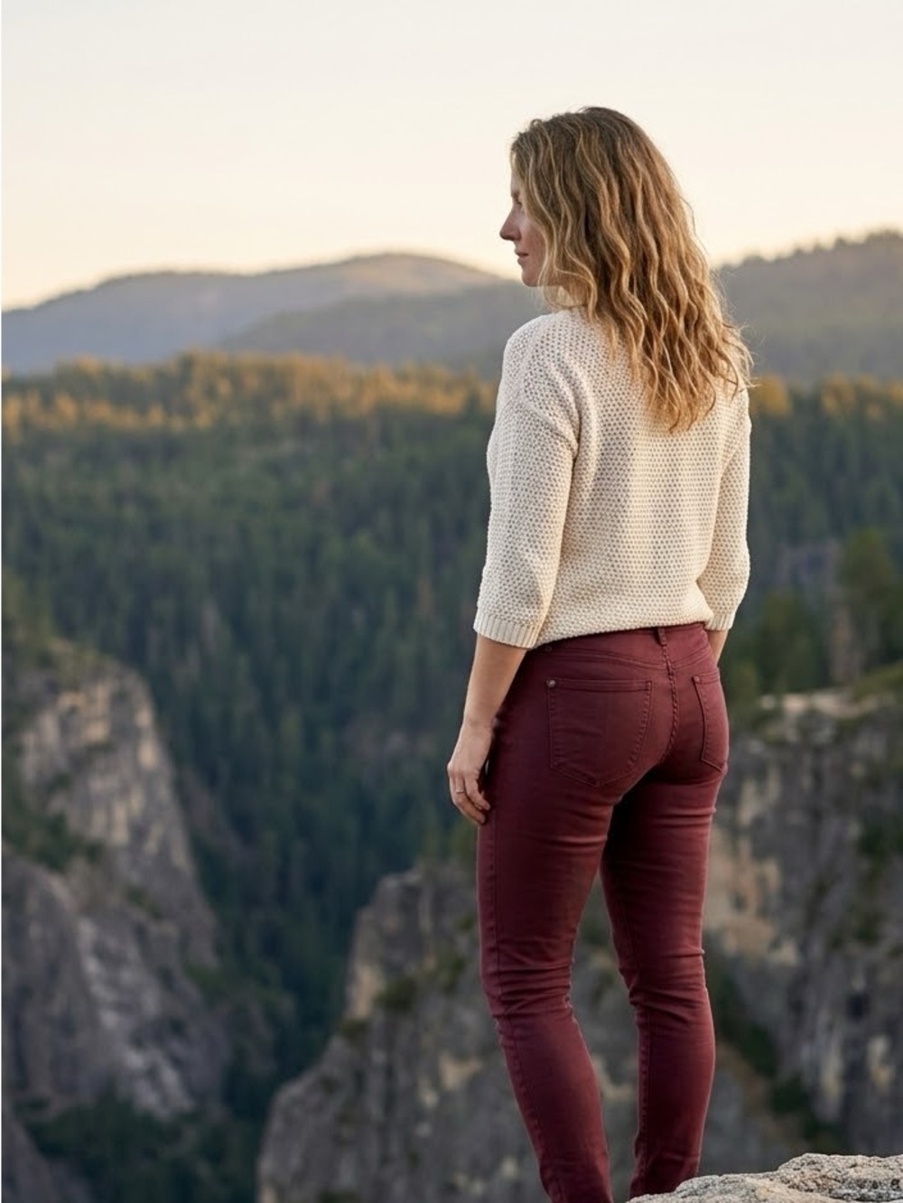 AG Adriano Goldschmied Skinny Jeans in Burgundy
